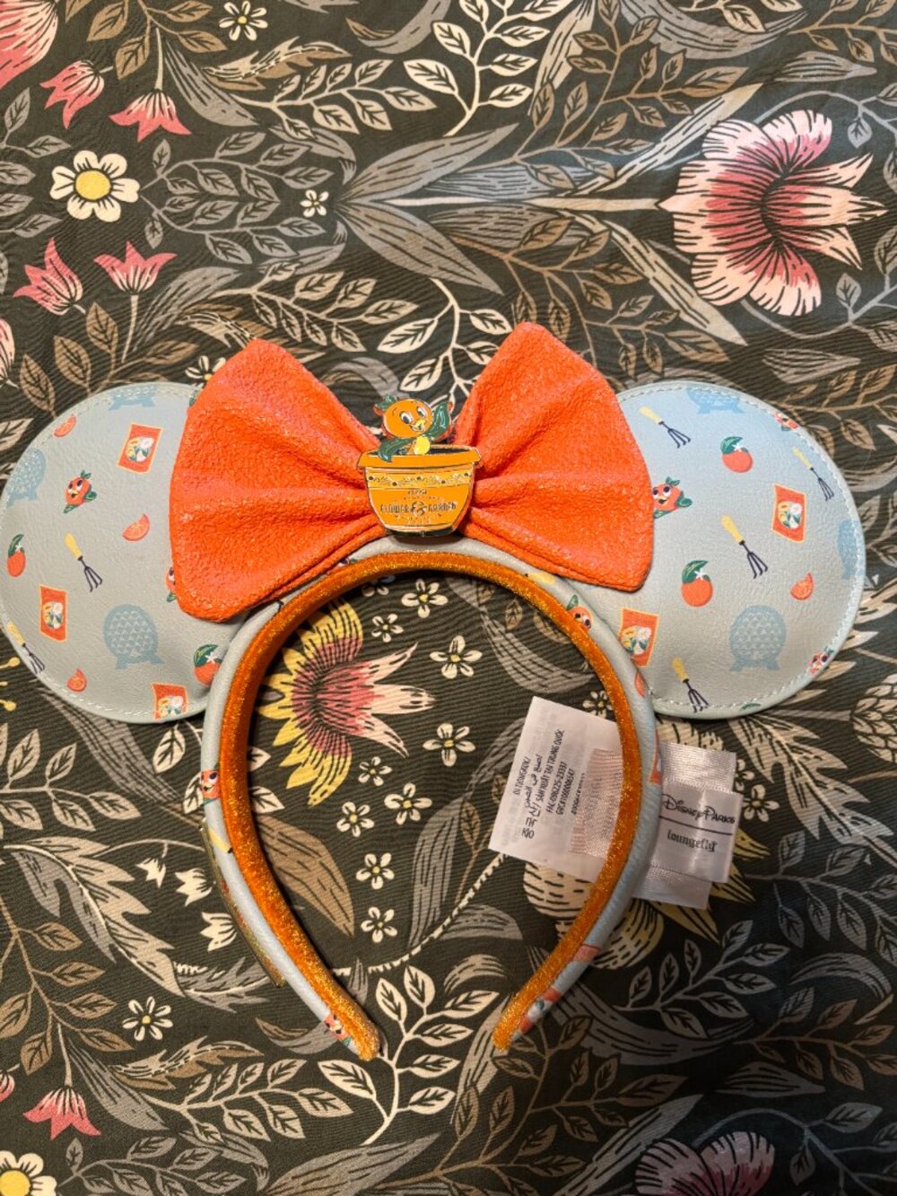 Disney Orange Bird Flower & Garden Loungefly Bundle Backpack Ears Spirit Jersey - Picture 4 of 8